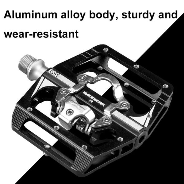 RACEWORK M215 Bicycle Lock Pedal To Flat Pedal Aluminum Alloy SPD Clipless Pedal - Afbeelding 4