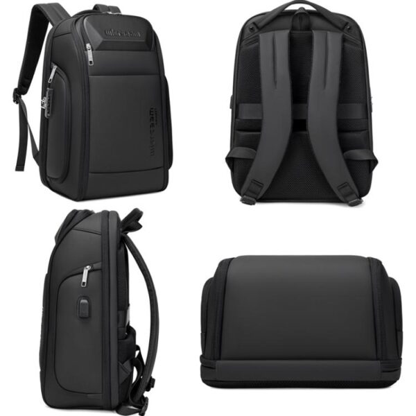 Wiersaam Men Waterproof Anti-Theft Business Backpack Travel Laptop Bag With USB Charging Port & Password Lock, Large, Middle, Small - Afbeelding 3