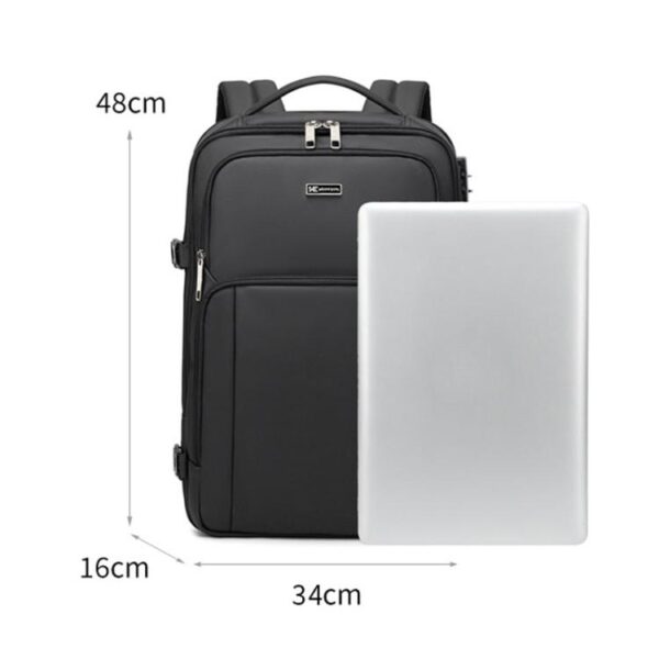 Wiersaam Men Anti-Theft Business Laptop Backpack 15.6 Inch Computer Bag With USB & Type-C Charging Ports, WA338353  Gray - Afbeelding 11
