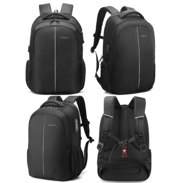 Men Business Anti-Theft Laptop Backpack With USB Charging Port, Reflective Strips & TSA Lock, Tigernu Standard, Tigernu Expandable - Afbeelding 2