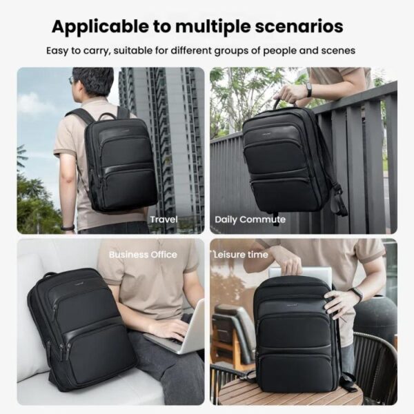 Men Expandable Waterproof Lightweight Laptop Backpack With Floating Zipper, Tigernu T-B9121  15.6 Inch, Tigernu T-B9121  17 Inch - Afbeelding 5