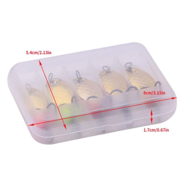 HENGJIA Single Hook Sequins Road Runner Bait Fishing False Lures, 5colors / Box - Afbeelding 4