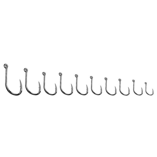 HENGJIA FH032 3-12# Outdoor Fishing Single Hook With Ring, 500pcs / Box - Afbeelding 2