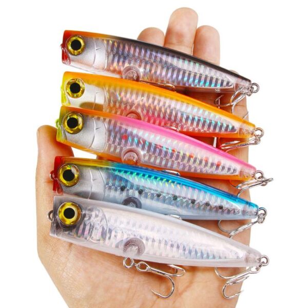 HENGJIA PO105 Surface Tethered Wave Steak 11CM 23G Bionic Lure Fake Bait, 5colors / Set - Afbeelding 4