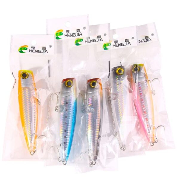 HENGJIA PO105 Surface Tethered Wave Steak 11CM 23G Bionic Lure Fake Bait, 5colors / Set - Afbeelding 5