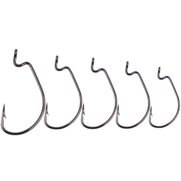 HENGJIA FH013 50pcs / Box Outdoor Fishing Cranked Stripers Hook Set, Black, Red - Afbeelding 5