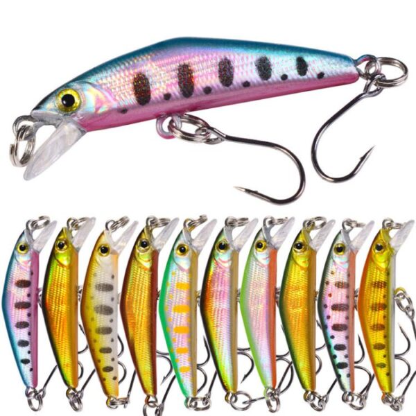 HENGJIA MI171 4.3cm-1.6g Sinking Road Runner Warbler Bait Outdoor Fishing Single Hook False Lure, 10colors / Box - Afbeelding 2