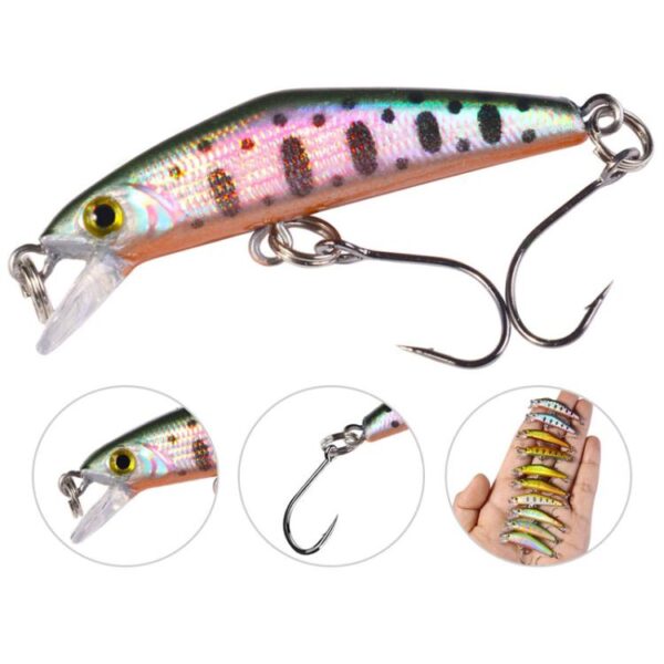 HENGJIA MI171 4.3cm-1.6g Sinking Road Runner Warbler Bait Outdoor Fishing Single Hook False Lure, 10colors / Box - Afbeelding 3