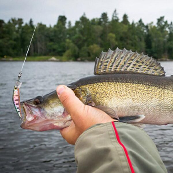 HENGJIA MI171 4.3cm-1.6g Sinking Road Runner Warbler Bait Outdoor Fishing Single Hook False Lure, 10colors / Box - Afbeelding 6