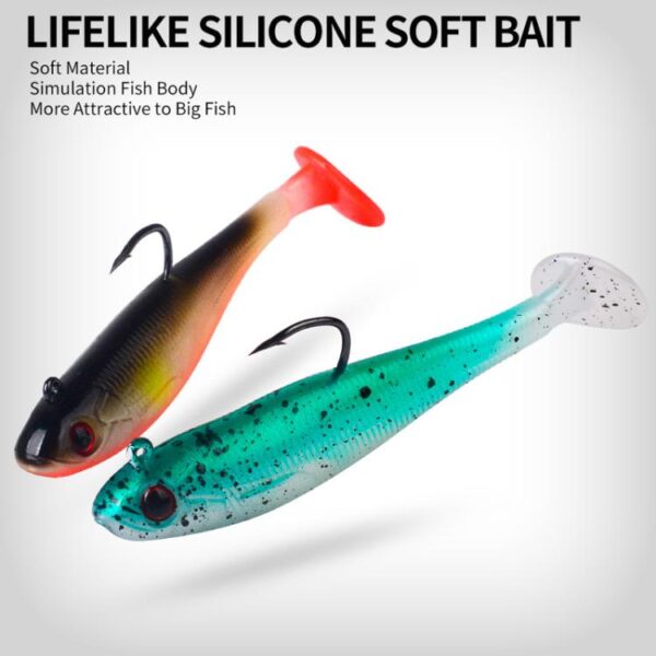 5pcs / Set T-Tail Lua False Bait Single Hook Full Swimming Submerged Imitation Soft Lure, PROBEROS DW6092N6A, PROBEROS DW6092N12A, PROBEROS DW6092N6B - Afbeelding 7