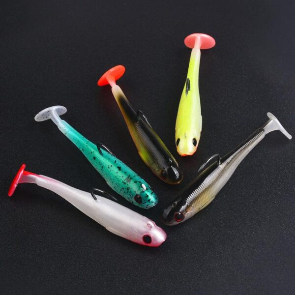 5pcs / Set T-Tail Lua False Bait Single Hook Full Swimming Submerged Imitation Soft Lure, PROBEROS DW6092N6A, PROBEROS DW6092N12A, PROBEROS DW6092N6B - Afbeelding 9