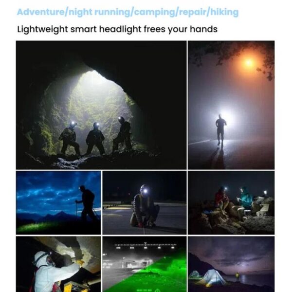 E-SMARTER W6100A LED Mini Wave Sensor Headlamp COB Outdoor Adventure Fishing Bright Headlamp - Afbeelding 14