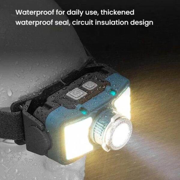 E-SMARTER W6100A LED Mini Wave Sensor Headlamp COB Outdoor Adventure Fishing Bright Headlamp - Afbeelding 8