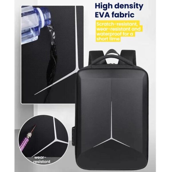 15.6-16.6 Inch Hard Shell Laptop Backpack with USB+Type-C Charging Ports Unisex Anti-Theft  Business Travel Bag, Gray, Blue, Black, Airbag Gray, Airbag Blue, Airbag Black - Afbeelding 10