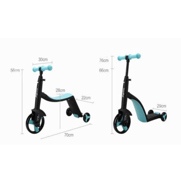 nadle Opvouwbare driewielige driewielige balansfiets-kinderscooter - Afbeelding 7