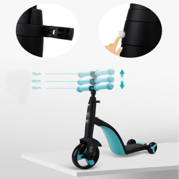 nadle Opvouwbare driewielige driewielige balansfiets-kinderscooter - Afbeelding 8