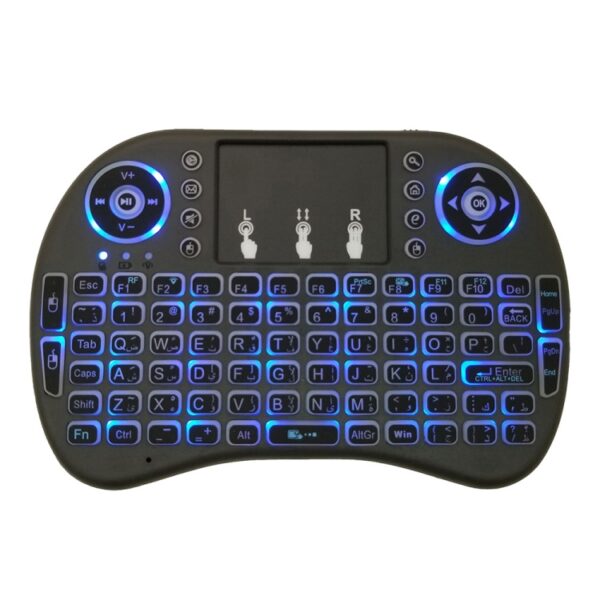 Ondersteuningstaal: Arabisch i8 Air Mouse Draadloos toetsenbord met achtergrondverlichting en touchpad voor Android TV Box & Smart TV & PC Tablet & Xbox360 & PS3 & HTPC / IPTV - Afbeelding 4