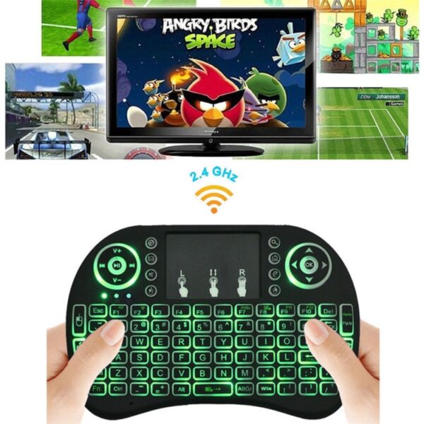 Ondersteuningstaal: Arabisch i8 Air Mouse Draadloos toetsenbord met achtergrondverlichting en touchpad voor Android TV Box & Smart TV & PC Tablet & Xbox360 & PS3 & HTPC / IPTV - Afbeelding 9