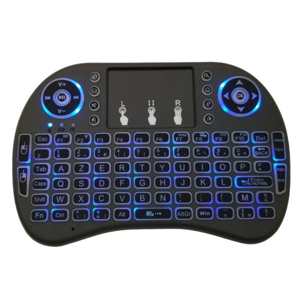 Ondersteuningstaal: Frans i8 Air Mouse Draadloos verlicht toetsenbord met touchpad voor Android TV Box & Smart TV & PC Tablet & Xbox360 & PS3 & HTPC/IPTV - Afbeelding 4
