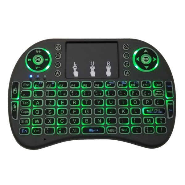 Ondersteuningstaal: Frans i8 Air Mouse Draadloos verlicht toetsenbord met touchpad voor Android TV Box & Smart TV & PC Tablet & Xbox360 & PS3 & HTPC/IPTV - Afbeelding 5