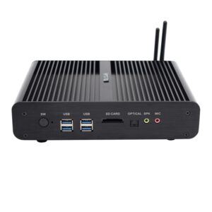 HYSTOU P05B-I7-5500U-2C Fanless Mini PC Intel Core i7 5500u Processor Quad Core tot 2.4GHz, RAM: 8G, ROM: 256G, Ondersteuning Win 7 / 8 / 10 / Linux, 8G+256G