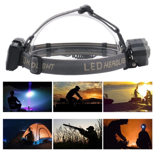 8 LED's USB oplaadbare buitenverlichting Sterk licht Nachtvissen Koplamp - Afbeelding 6