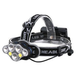 YWXLight 7 LED's 7000K High-power Sterk Licht USB Oplaadbare Outdoor Vissen Waterdichte Koplamp