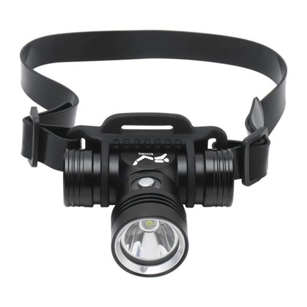 YWXLight 60 m onderwaterfotografie Video-opvulkoplamp Duikzaklamp met batterijweergavefunctie (koplamp + batterij + oplader)