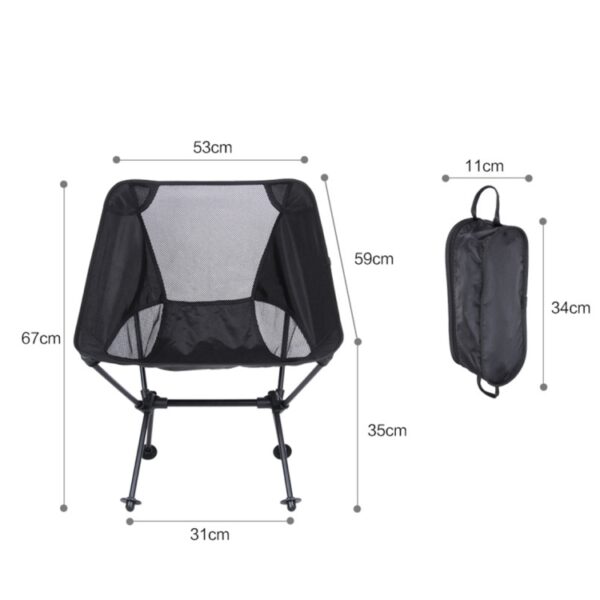 Outdoor Draagbare Opvouwbare Camping Stoel Licht Vissen Strandstoel Luchtvaart Aluminium Rugleuning Recliner, Camping Chair(Black), Fishing Beach Chair(green), Fishing Beach Chair(red) - Afbeelding 3