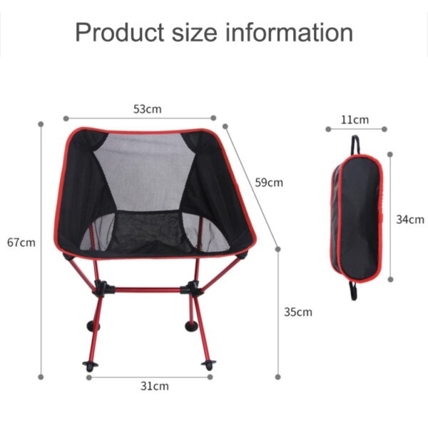 Outdoor Draagbare Opvouwbare Camping Stoel Licht Vissen Strandstoel Luchtvaart Aluminium Rugleuning Recliner, Aluminum Alloy Chair(blue), Aluminum Alloy Chair(green), Aluminum Alloy Chair(light blue), Aluminum Alloy Chair(orange)... - Afbeelding 2