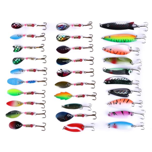 HENGJIA SPB30 30 PCS pailletten set Metalen pailletten Valse aas Vers zeebaars visaas, lengte: 2,5 tot 4 cm, in zakken - Afbeelding 2