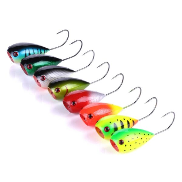 HENGJIA PO036 8 STKS 8 cm / 13g Grote Mond Enkele Haak Raken Water Wave Harde Aas Lokken Outdoor Vistuig Lokken Visaas Visgerei - Afbeelding 9