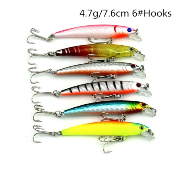 HENGJIA Set002 43 PCS Pailletten set Metalen pailletten Valse aas Verse zeebaars Visaas set, lengte: 5 tot 10,5 cm, in doos - Afbeelding 5