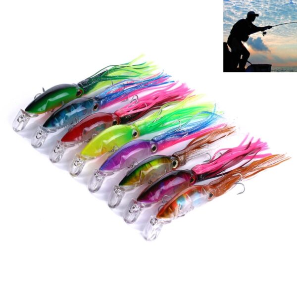HENGJIA JIZ002 10 cm / 16.6g 8 STUKS Grote Octopus Inktvis Vormige Harde Aas Afstandsschot Vissen Lokt Tackle Aas Geschikt Zeevissen en Zoetwatervissen, In zakken