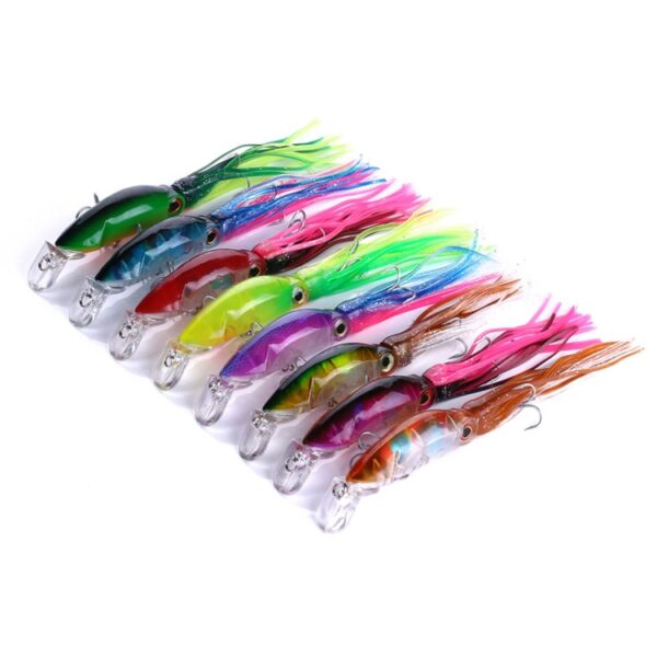 HENGJIA JIZ002 10 cm / 16.6g 8 STUKS Grote Octopus Inktvis Vormige Harde Aas Afstandsschot Vissen Lokt Tackle Aas Geschikt Zeevissen en Zoetwatervissen, In zakken - Afbeelding 2