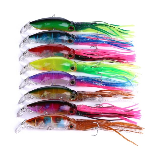 HENGJIA JIZ002 10 cm / 16.6g 8 STUKS Grote Octopus Inktvis Vormige Harde Aas Afstandsschot Vissen Lokt Tackle Aas Geschikt Zeevissen en Zoetwatervissen, In zakken - Afbeelding 8