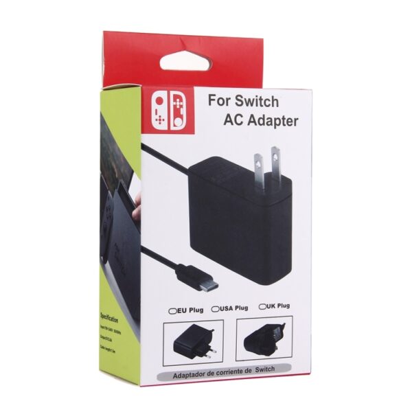 Voor Nintendo Switch NS Gameconsole Wandadapter Oplader Oplader Adapter Oplaadvermogen, DC 5V, Kabellengte: 1.5m, EU-stekker (zwart) - Afbeelding 6