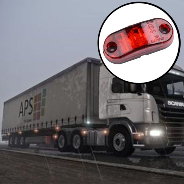 10 STKS 10-30 V Auto Vrachtwagen Aanhangwagen Piranha LED Zijmarkeringsknipperlicht Gloeilamp, Rood Licht