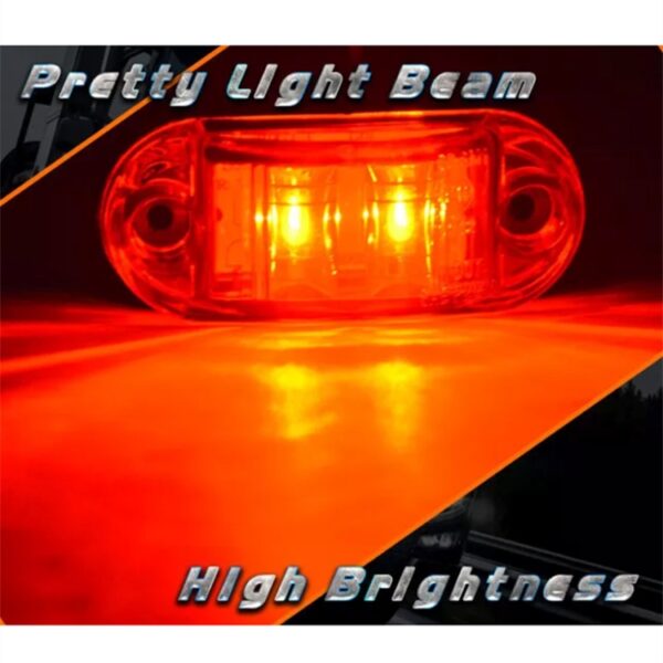 10 STKS 10-30 V Auto Vrachtwagen Aanhangwagen Piranha LED Zijmarkeringsknipperlicht Gloeilamp, Rood Licht - Afbeelding 5