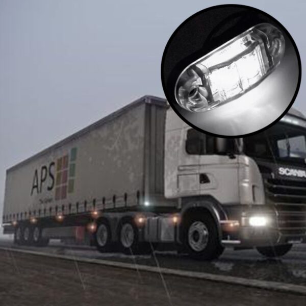 10 STKS DC 10-30 V Auto Vrachtwagen Aanhangwagen Piranha 3-LED Zijmarkeringsindicator Lichten Gloeilamp, Licht Kleur: Wit