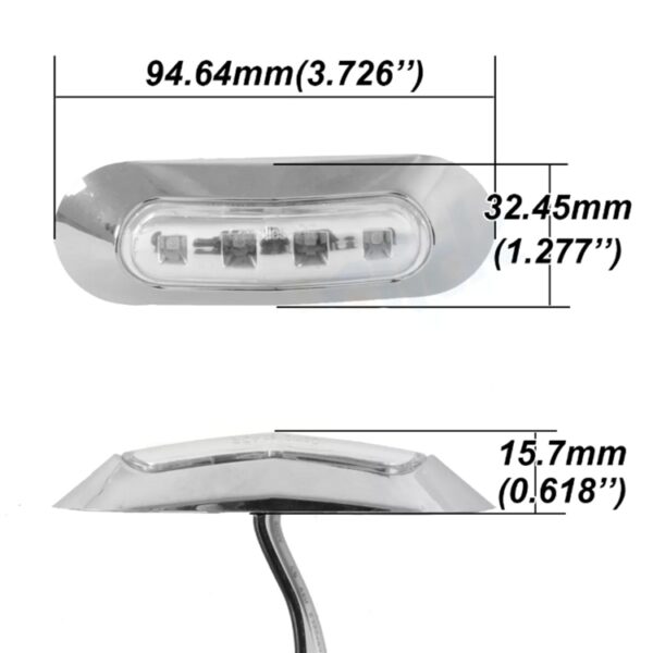 10 STKS DC 10-30 V Auto Vrachtwagen Aanhangwagen Piranha 3-LED Zijmarkeringsindicator Lichten Gloeilamp, Licht Kleur: Wit - Afbeelding 4