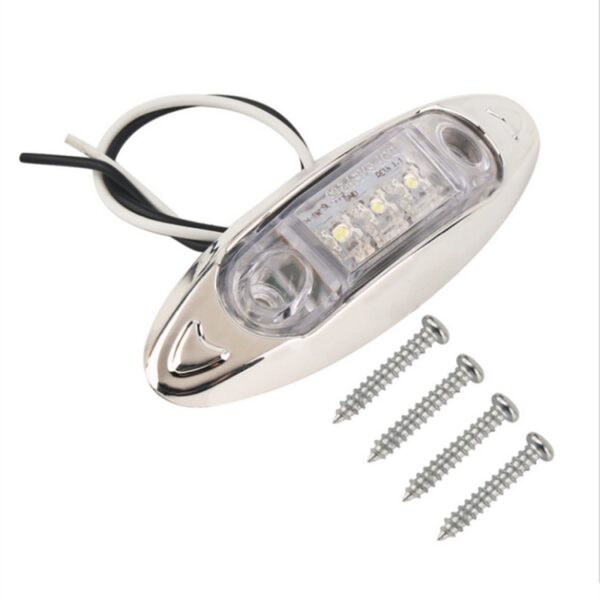 10 STKS DC 10-30 V Auto Vrachtwagen Aanhangwagen Piranha 3-LED Zijmarkeringsindicator Lichten Gloeilamp, Licht Kleur: Wit - Afbeelding 5