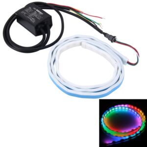 1.5m Auto Auto Waterdicht Universeel Achter Kleurrijk Vloeiend Licht Staart Doos Lichten Rood Licht Remlicht Geel Licht Richtingaanwijzer LED Lamp Strip Staart Decoratie, DC 9-36V