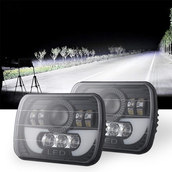 7 Inch 35W 4000LM 6000K + Amber Car Truck Vierkante LED-koplampen Werklampen Spotlight - Afbeelding 11