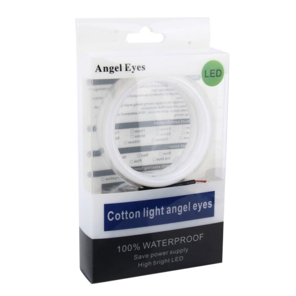 2 STKS 2,5 inch 3 W Wit Licht + Geel Licht Auto Angel Eyes Licht, DC 12 V Kabellengte: 50 cm - Afbeelding 6