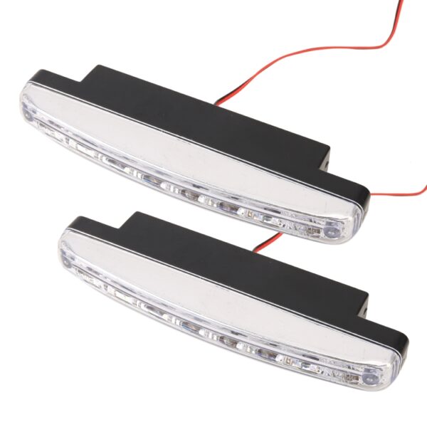 1 paar DC9-16V 2W 120LM 7000K 8 SMD-5050-LED's ronde auto DRL & draai licht - Afbeelding 2