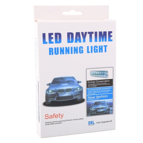 1 paar DC9-16V 2W 120LM 7000K 8 SMD-5050-LED's ronde auto DRL & draai licht - Afbeelding 5