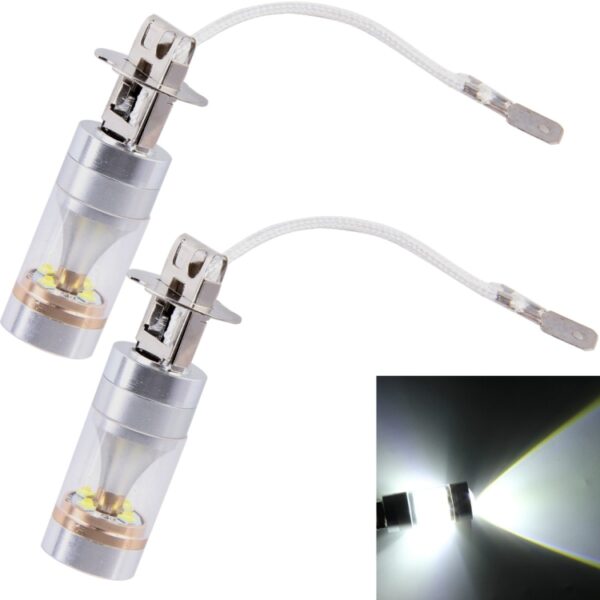 2 STKS H3 30 W 350 LM 6000 K Wit Licht CREE 6 LED Auto Mistlamp Gloeilamp, DC 12 V