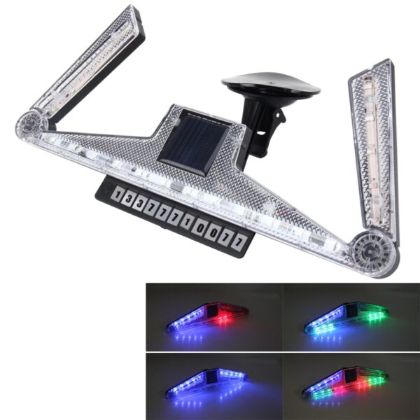 Solar Anti Collision Cupule Ranger-lamp Auto-achterlicht LED-flitswaarschuwingslampje Waarschuwingslampje Opvouwbare Solar Cupule-waarschuwingslamp met tijdelijke parkeervergunning