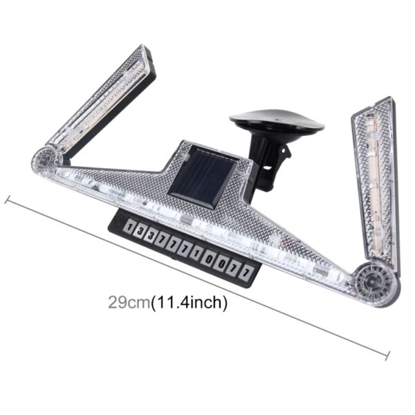 Solar Anti Collision Cupule Ranger-lamp Auto-achterlicht LED-flitswaarschuwingslampje Waarschuwingslampje Opvouwbare Solar Cupule-waarschuwingslamp met tijdelijke parkeervergunning - Afbeelding 2